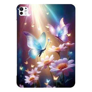 iPad Pro 13 2024/2025 Stilfuld Ultra-Slim TPU Cover - Sommerfugleblomster
