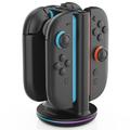 iPega PG-SW2051 4-Slot Nintendo Switch 2 Joy-Con opladningsdock - Sort