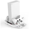 iPega PG-XBS012 Multifunktionel opladnings- og kølestander til Xbox Series S og 2x batterier