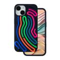 iPhone 11 DIY slange-silikone cover med farvede snore - sort