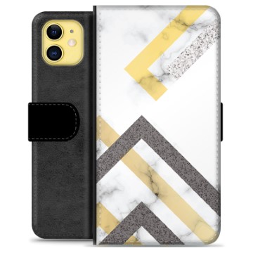 iPhone 11 Premium Flip Cover med Pung - Abstrakt Marmor