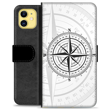 iPhone 11 Premium Flip Cover med Pung - Kompas