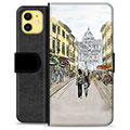 iPhone 11 Premium Flip Cover med Pung - Italiensk Gade