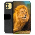 iPhone 11 Premium Flip Cover med Pung - Løve