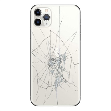 iPhone 11 Pro Max Bagcover Reparation - kun glasset - Sølv