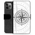iPhone 11 Pro Max Premium Flip Cover med Pung - Kompas