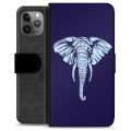 iPhone 11 Pro Max Premium Flip Cover med Pung - Elefant