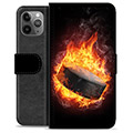 iPhone 11 Pro Max Premium Flip Cover med Pung - Ishockey