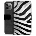 iPhone 11 Pro Max Premium Flip Cover med Pung - Zebra