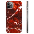 iPhone 11 Pro Max TPU Cover - Rød Marmor