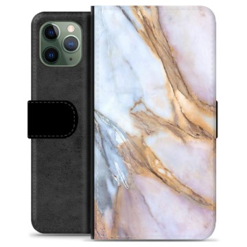 iPhone 11 Pro Premium Flip Cover med Pung - Elegant Marmor