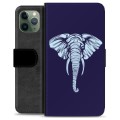 iPhone 11 Pro Premium Flip Cover med Pung - Elefant