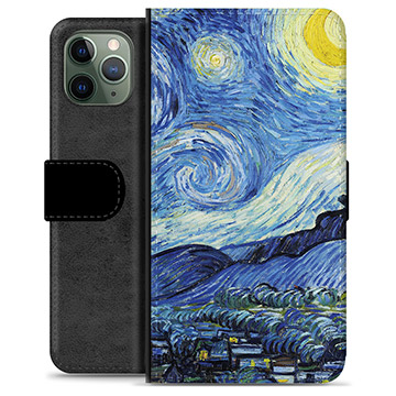 iPhone 11 Pro Premium Flip Cover med Pung - Nattehimmel