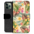 iPhone 11 Pro Premium Flip Cover med Pung - Lyserøde Blomster