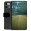 iPhone 11 Pro Premium Flip Cover med Pung - Storm