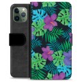 iPhone 11 Pro Premium Flip Cover med Pung - Tropiske Blomster
