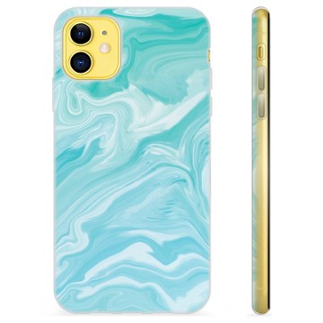 iPhone 11 TPU Cover - Blå Marmor