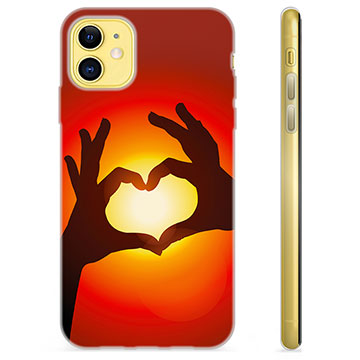 iPhone 11 TPU Cover - Hjertesilhuet