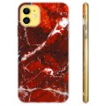 iPhone 11 TPU Cover - Rød Marmor