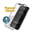 iPhone 12/12 Pro PanzerGlass Case Friendly Swarovski CamSlider Skærmbeskyttelse Hærdet Glas - Sort Kant