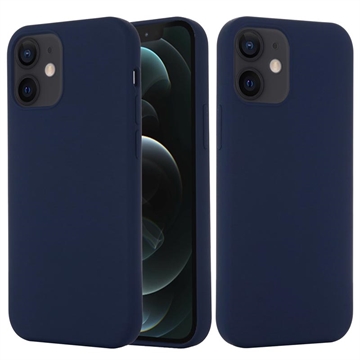iPhone 12 Mini Liquid Silikone Cover - MagSafe Kompatibel - Mørkeblå