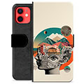 iPhone 12 mini Premium Flip Cover med Pung - Abstrakt Collage
