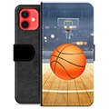 iPhone 12 mini Premium Flip Cover med Pung - Basketball