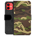 iPhone 12 mini Premium Flip Cover med Pung - Camo