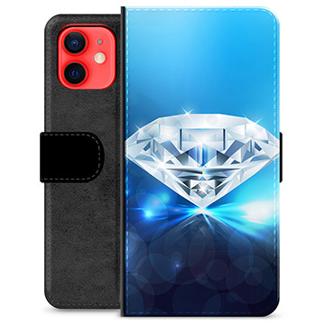 iPhone 12 mini Premium Flip Cover med Pung - Diamant