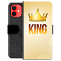 iPhone 12 mini Premium Flip Cover med Pung - Konge