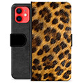 iPhone 12 mini Premium Flip Cover med Pung - Leopard
