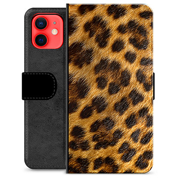 iPhone 12 mini Premium Flip Cover med Pung - Leopard