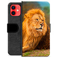 iPhone 12 mini Premium Flip Cover med Pung - Løve