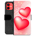 iPhone 12 mini Premium Flip Cover med Pung - Kærlighed