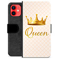 iPhone 12 mini Premium Flip Cover med Pung - Dronning