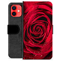 iPhone 12 mini Premium Flip Cover med Pung - Rose