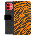iPhone 12 mini Premium Flip Cover med Pung - Tiger