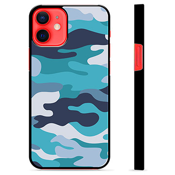iPhone 12 mini Beskyttende Cover - Blå Camouflage