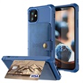 iPhone 12 Mini TPU Cover med Kortholder - Blå