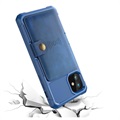 iPhone 12 Mini TPU Cover med Kortholder - Blå