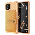 iPhone 12 Mini TPU Cover med Kortholder (Open Box - Fantastisk stand) - Guld