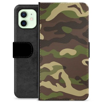 iPhone 12 Premium Flip Cover med Pung - Camo