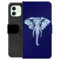 iPhone 12 Premium Flip Cover med Pung - Elefant
