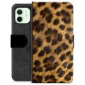 iPhone 12 Premium Flip Cover med Pung - Leopard