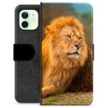 iPhone 12 Premium Flip Cover med Pung - Løve