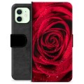 iPhone 12 Premium Flip Cover med Pung - Rose