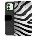 iPhone 12 Premium Flip Cover med Pung - Zebra