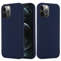 iPhone 12/12 Pro Liquid Silikone Cover - MagSafe Kompatibel - Mørkeblå