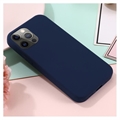 iPhone 12/12 Pro Liquid Silikone Cover - MagSafe Kompatibel - Mørkeblå