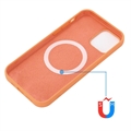 iPhone 12/12 Pro Liquid Silikone Cover - MagSafe Kompatibel - Orange